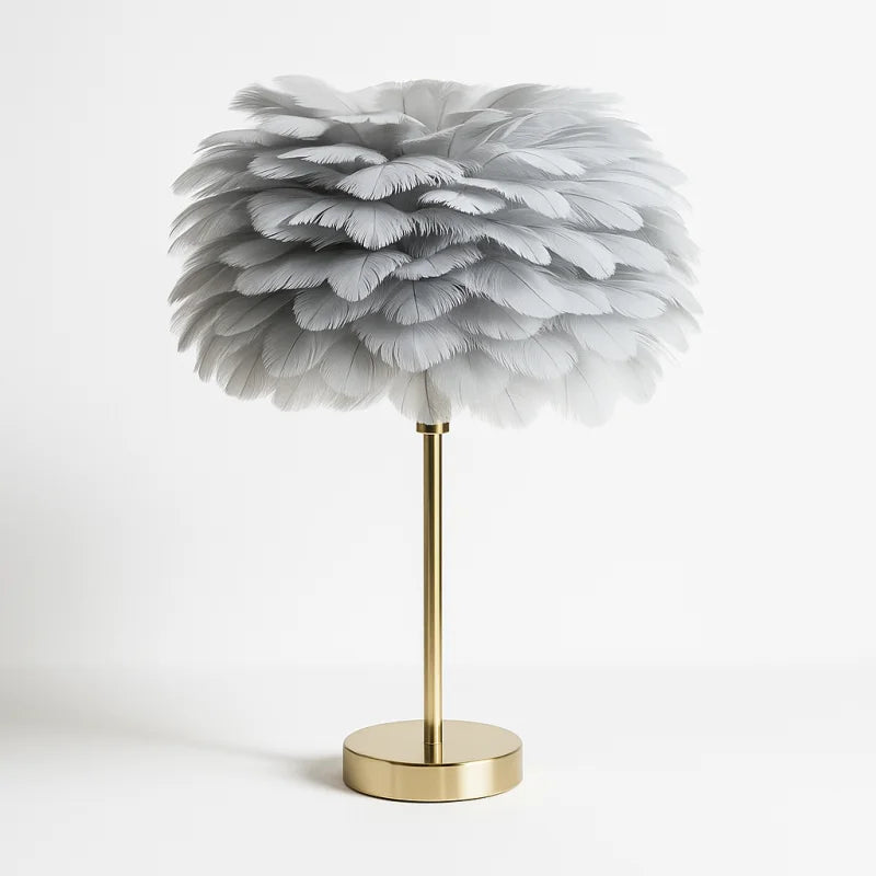 Abat Jour Lampe de Chevet Plume