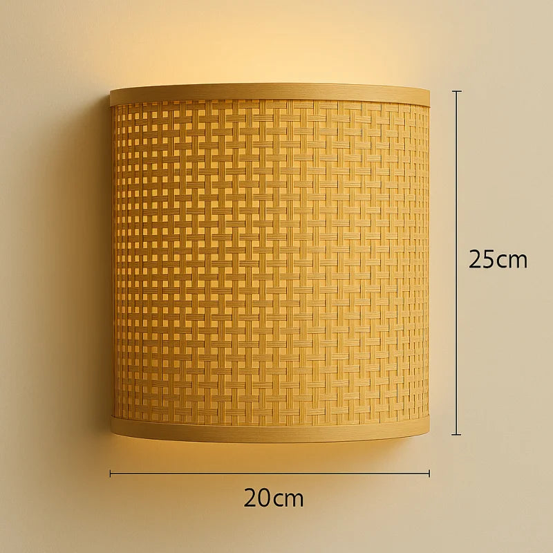 Abat Jour Lampe de Chevet Rotin