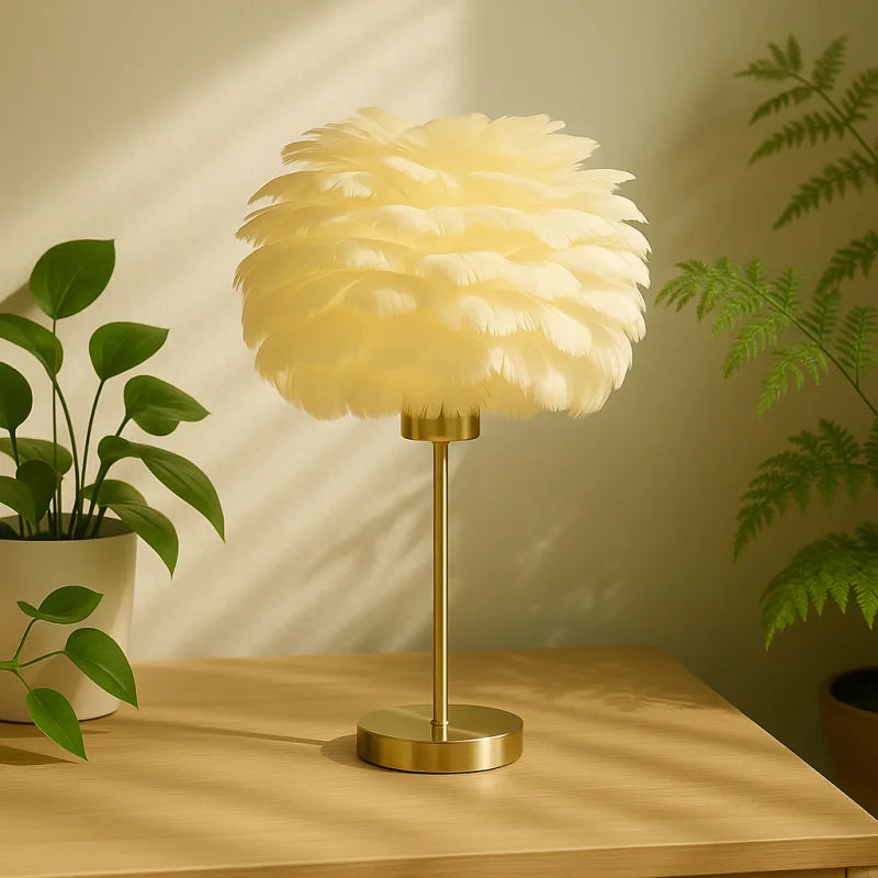 Lampe de Chevet a Plume