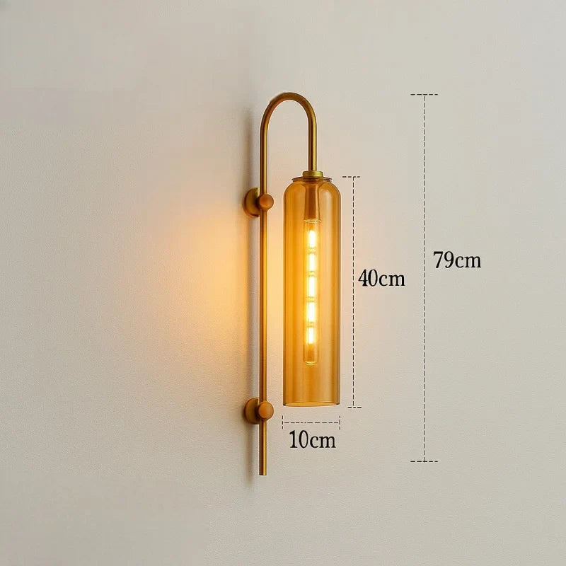 Lampe de Chevet Applique Murale en Verre