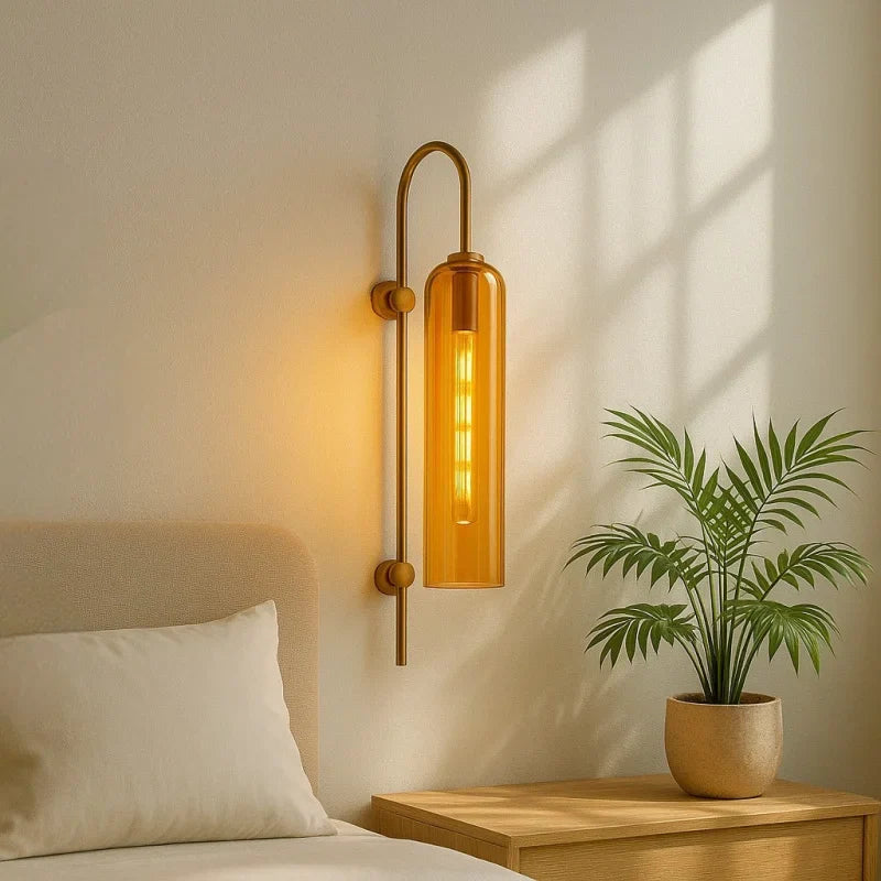 Lampe de Chevet Applique Murale en Verre