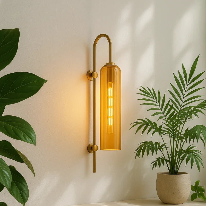 Lampe de Chevet Applique Murale en Verre