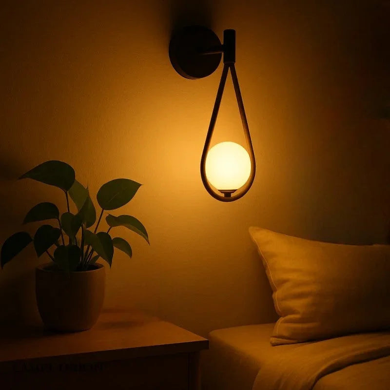 Lampe de Chevet Applique Murale Noire