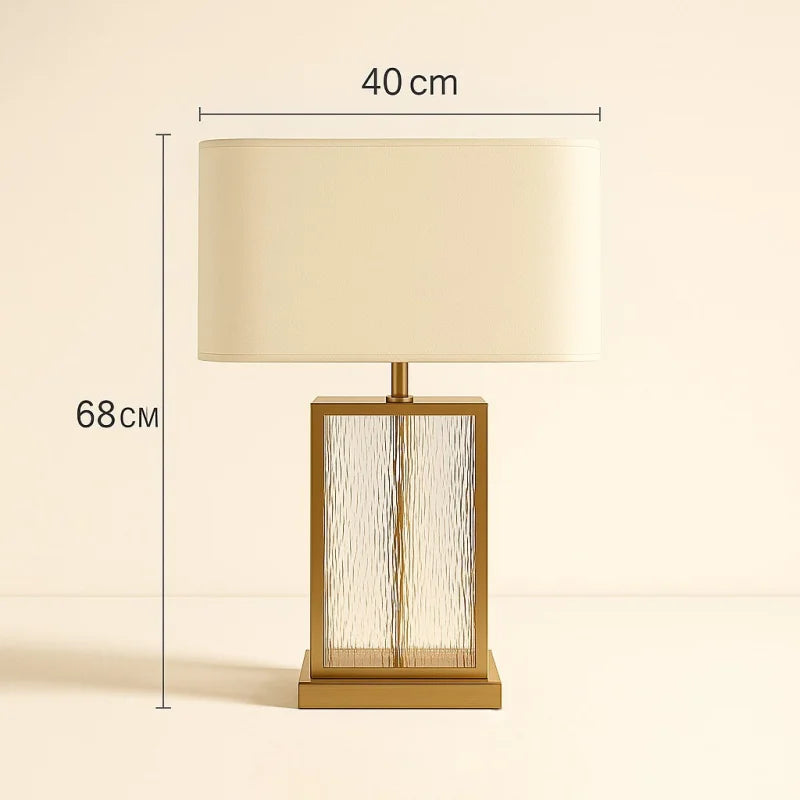 Lampe de Chevet avec Pied en Verre