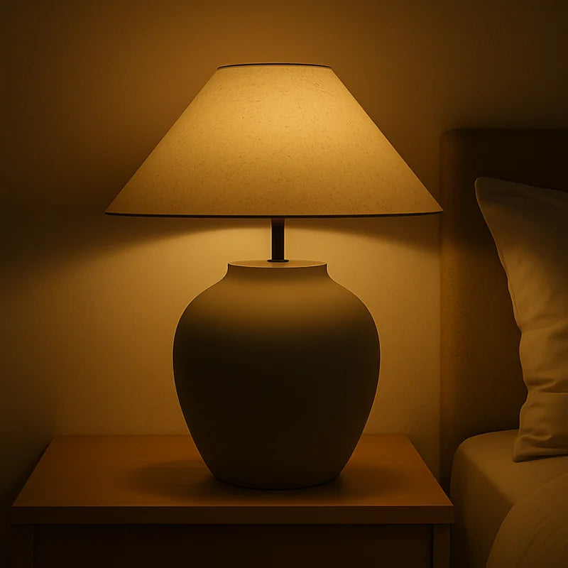 Lampe de Chevet Céramique Blanche