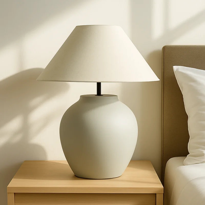 Lampe de Chevet Céramique Blanche