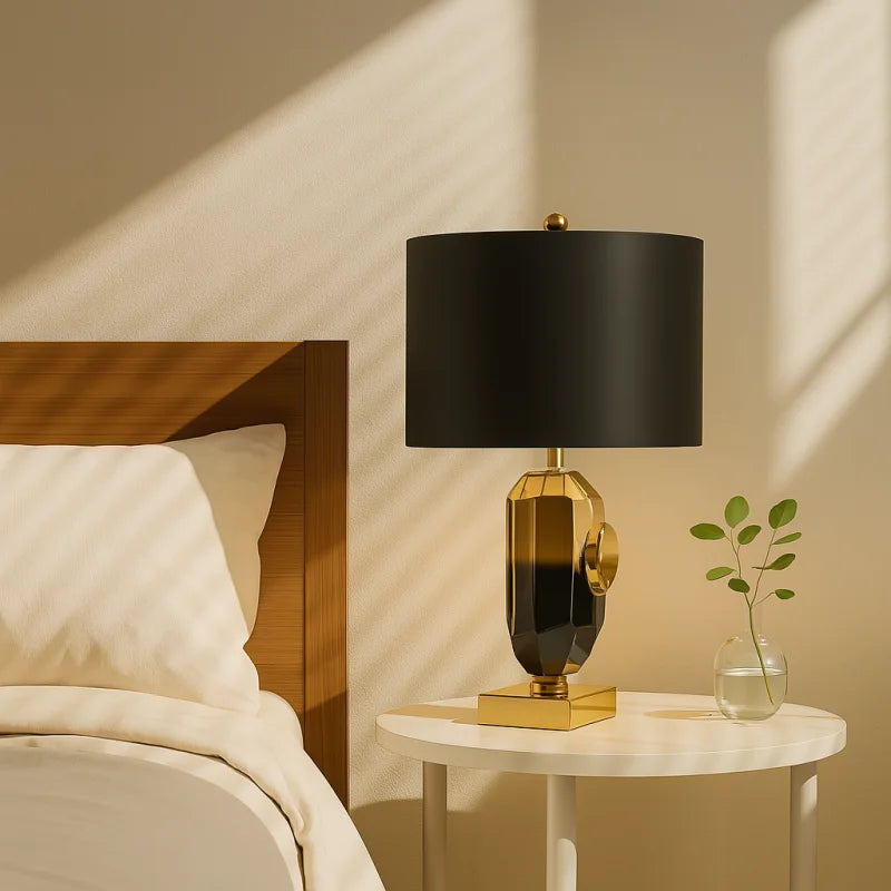 Lampe de Chevet Noir et Doré